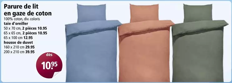 Duvet - Parure de lit en gaze de coton