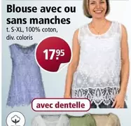 Blouse avec ou sans manches