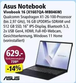 Asus - Vivobook 16 (X1607QA-MB046W)