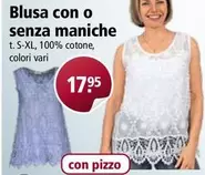 Blusa con o senza maniche