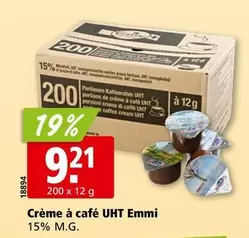 Crème à café UHT