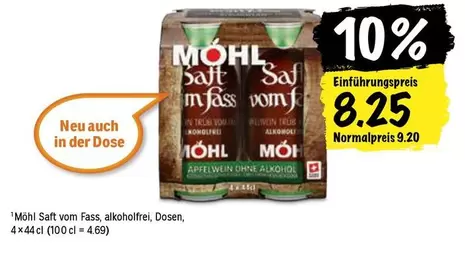 Saft vom Fass, alkoholfrei Dosen