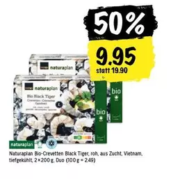 Bio-Crevetten Black Tiger, roh, aus Zucht, Vietnam, tiefgekühlt