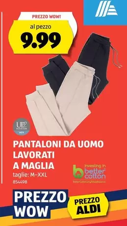 PANTALONI DA UOMO LAVORATI A MAGLIA