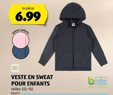 VESTE EN SWEAT POUR ENFANTS