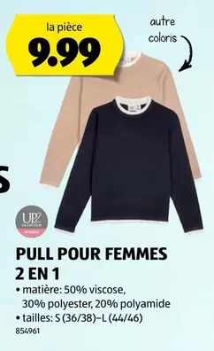 PULL POUR FEMMES 2 EN 1