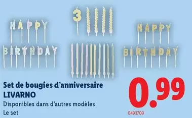 Set de bougies d'anniversaire