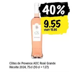 Cötes de Provence AOC Rosö Grande Röcolte
