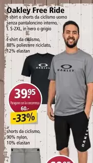 Oakley -  Free Ride t-shirt o shorts da ciclismo uomo
