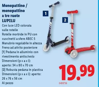 Monopattino / monopattino a tre ruote