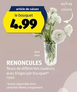 le bouquet RENONCULES
