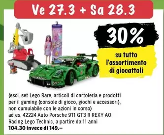 Auto Porsche 911 GT3 R REXY AO Racing Lego Technic