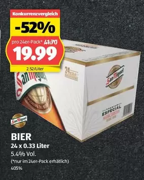 Bier 24 x 0.33 Liter