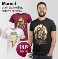 Marvel - t-shirt div. modèles, matières et coloris