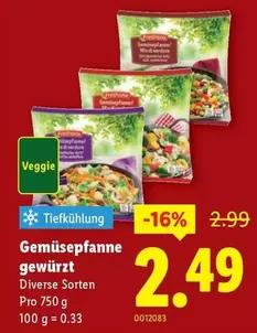 Gemüsepfanne gewürzt
