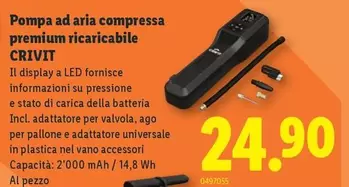 Pompa ad aria compressa premium ricaricabile