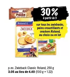 Zwiebacks, pains croustillants et crackers