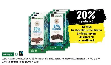 Plaques de chocolat