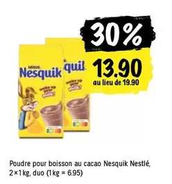 Poudre pour boisson au cacao