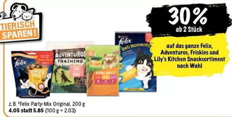 Wahl - Felix, Adventuros, Friskies und Lily's Kitchen Snacksortiment