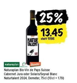 Jura - Bio-Vin de Pays Suisse Cabernet  oder Solaris/Seyval Blanc