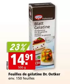 Dr Oetker - Feuilles de gélatine