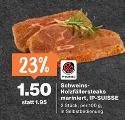 Schweins-Holzfällersteaks mariniert