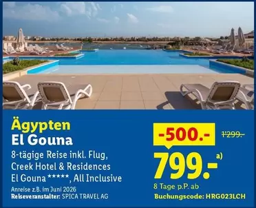 Ag - 8-tägige Reise inkl. Flug, Creek Hotel & Residences El Gouna *****, All Inclusive