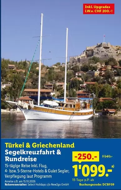 Türkei & Griechenland Segelkreuzfahrt & Rundreise
