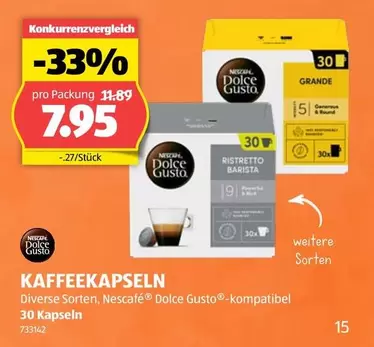 KAFFEEKAPSELN (Nescafé® Dolce Gusto®-kompatibel)