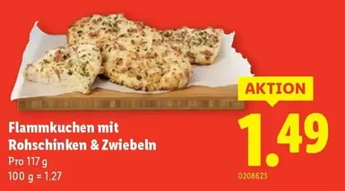 Flammkuchen mit Rohschinken & Zwiebeln