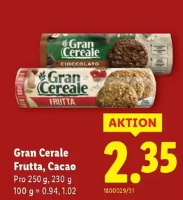 Gran Cereale Frutta, Cacao