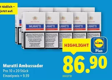 Muratti Ambassador Pro 10 x 20 Stück