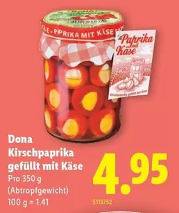 Dona Kirschpaprika gefüllt mit Käse