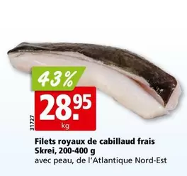 Filets royaux de cabillaud frais Skrei