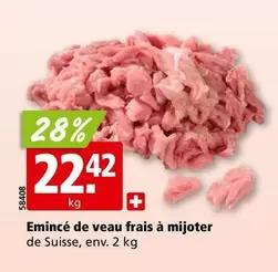 Emincé de veau frais à mijoter