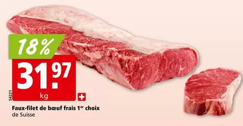 Faux-filet de boeuf frais 1er choix