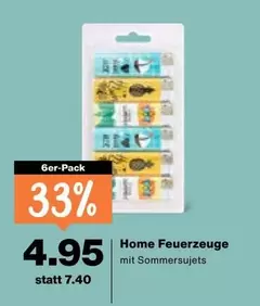 Home Feuerzeuge mit Sommersujets