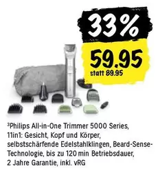 All-in-One Trimmer 5000 Series, 11in1: Gesicht, Kopf und Körper