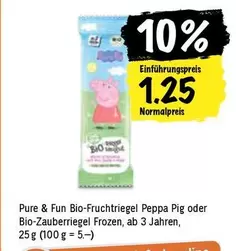 Pure & Fun Bio-Fruchtriegel Peppa Pig oder Bio-Zauberriegel Frozen