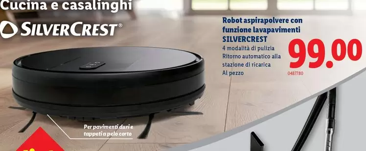 Robot aspirapolvere con funzione lavapavimenti