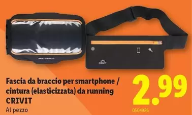 Fascia da braccio per smartphone / cintura (elasticizzata) da running