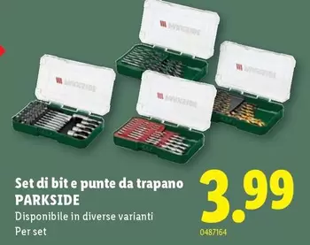 Set di bit e punte da trapano