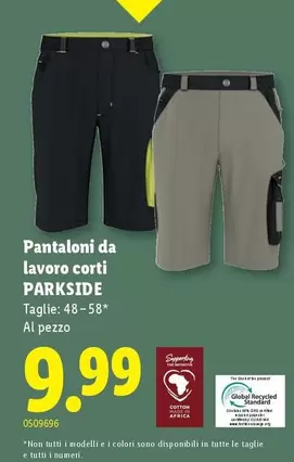 Pantaloni da lavoro corti