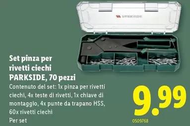 Set pinza per rivetti ciechi, 70 pezzi