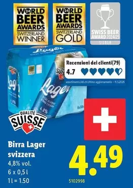 Birra Lager svizzera