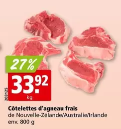 Côtelettes d'agneau frais