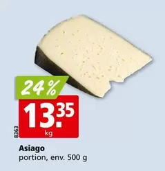 Asiago portion