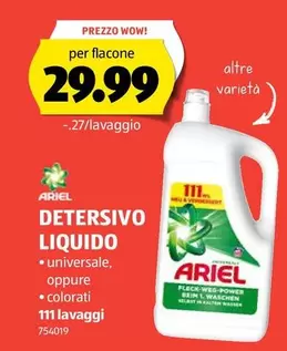 Ariel - Detersivo Liquido Universale, oppure Colorati 111 lavaggi