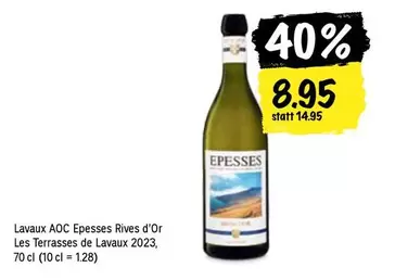 Lavaux AOC Epesses Rives d'Or Les Terrasses de Lavaux 2023